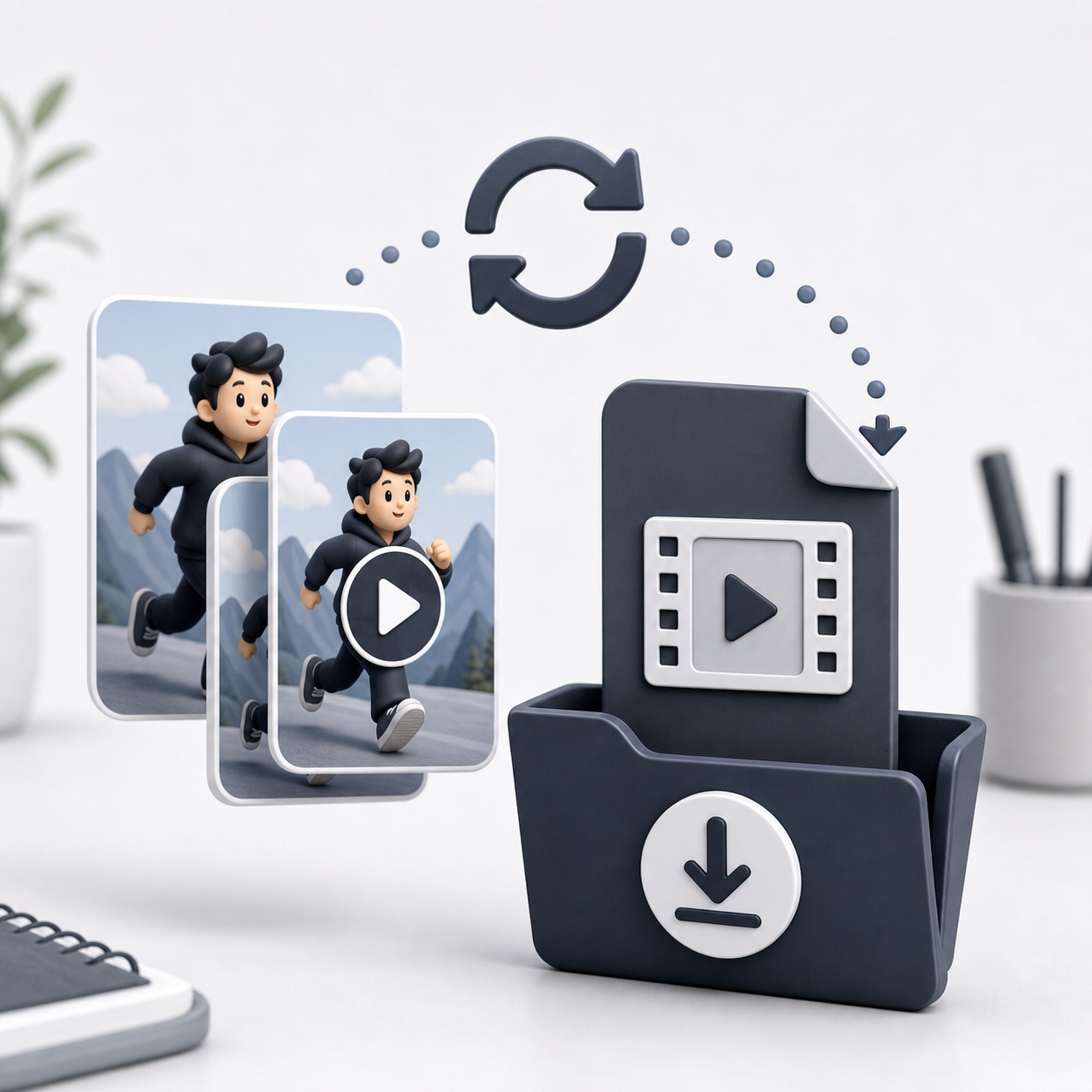 Icono de archivo de video tipo GIF