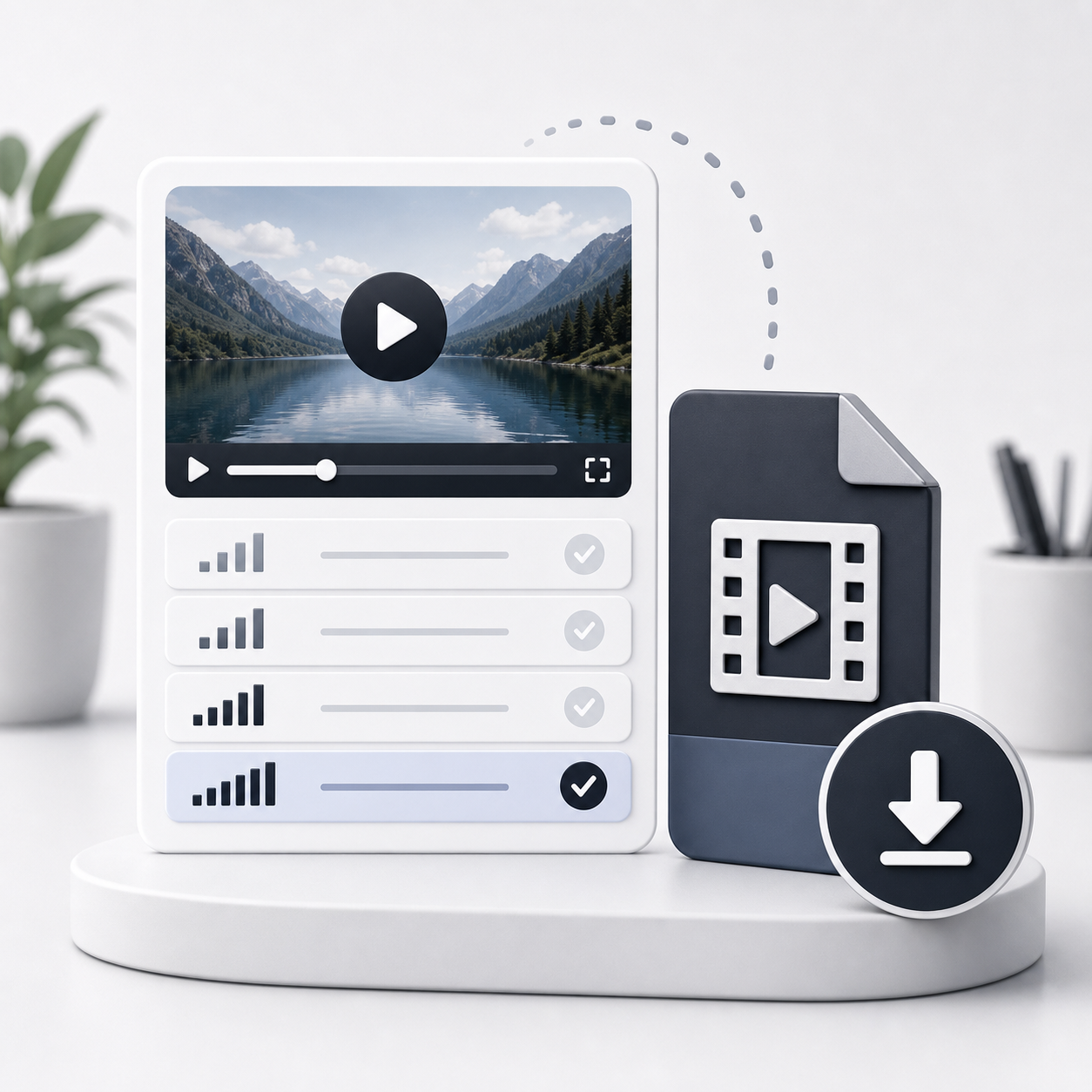 Icono de descargas HD MP4
