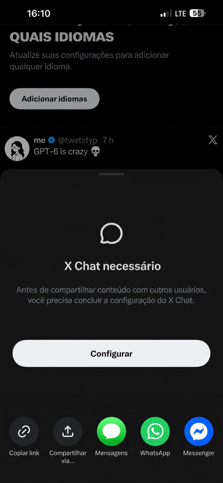 Copiar link do vídeo do Twitter/X