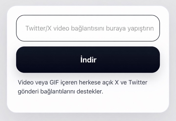 Twitter/X bağlantısını yapıştırın
